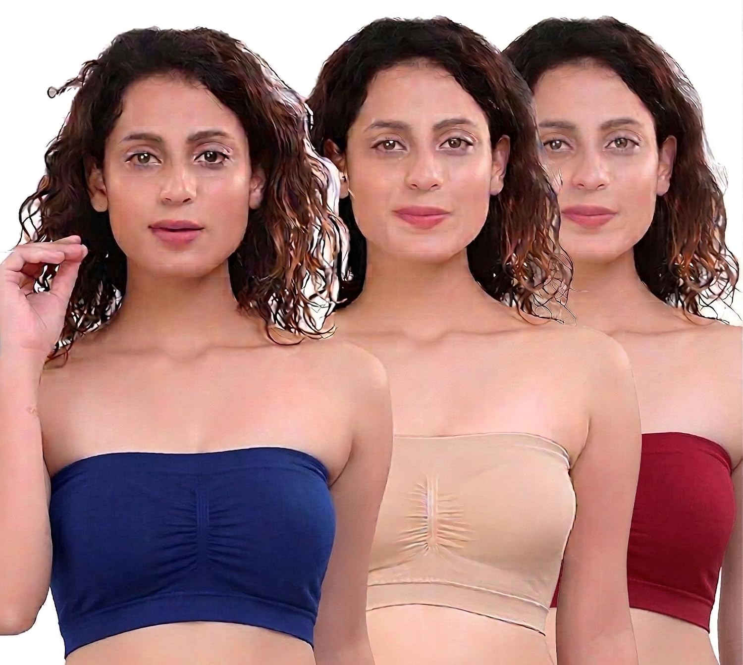 3 Pack Seamless Strapless Tube Bra, Fits Up to Size 32, Stretchable Spandex Free Size Bandeau Bralette, Lightweight, Breat... - Review, Price and Buying Guide