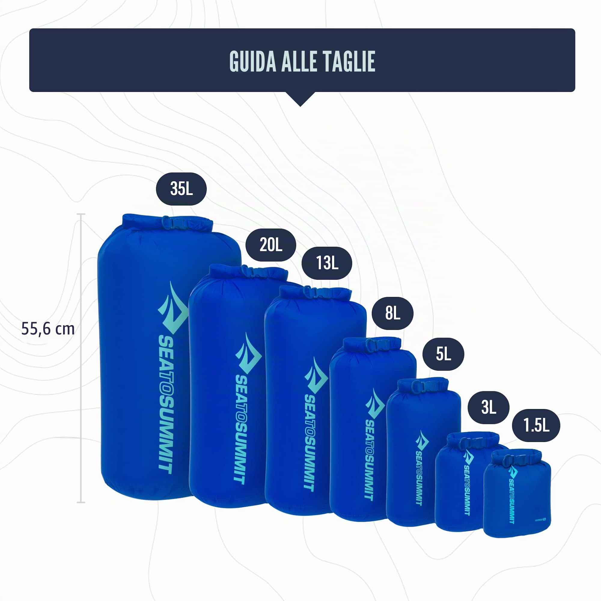 Sea to Summit Borsa impermeabile leggera, multiuso