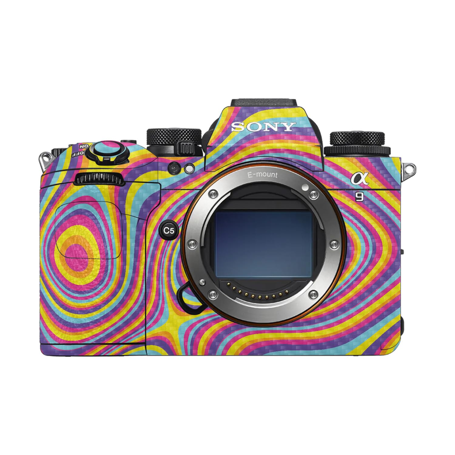 Carbon Fiber Camera Skin Compatible with Sony Alpha 9 III (2024) - Gobstopper - Premium 3M Vinyl Protective Wrap Decal Cover - Easy to Apply | Crafted in the USA by MightySkins