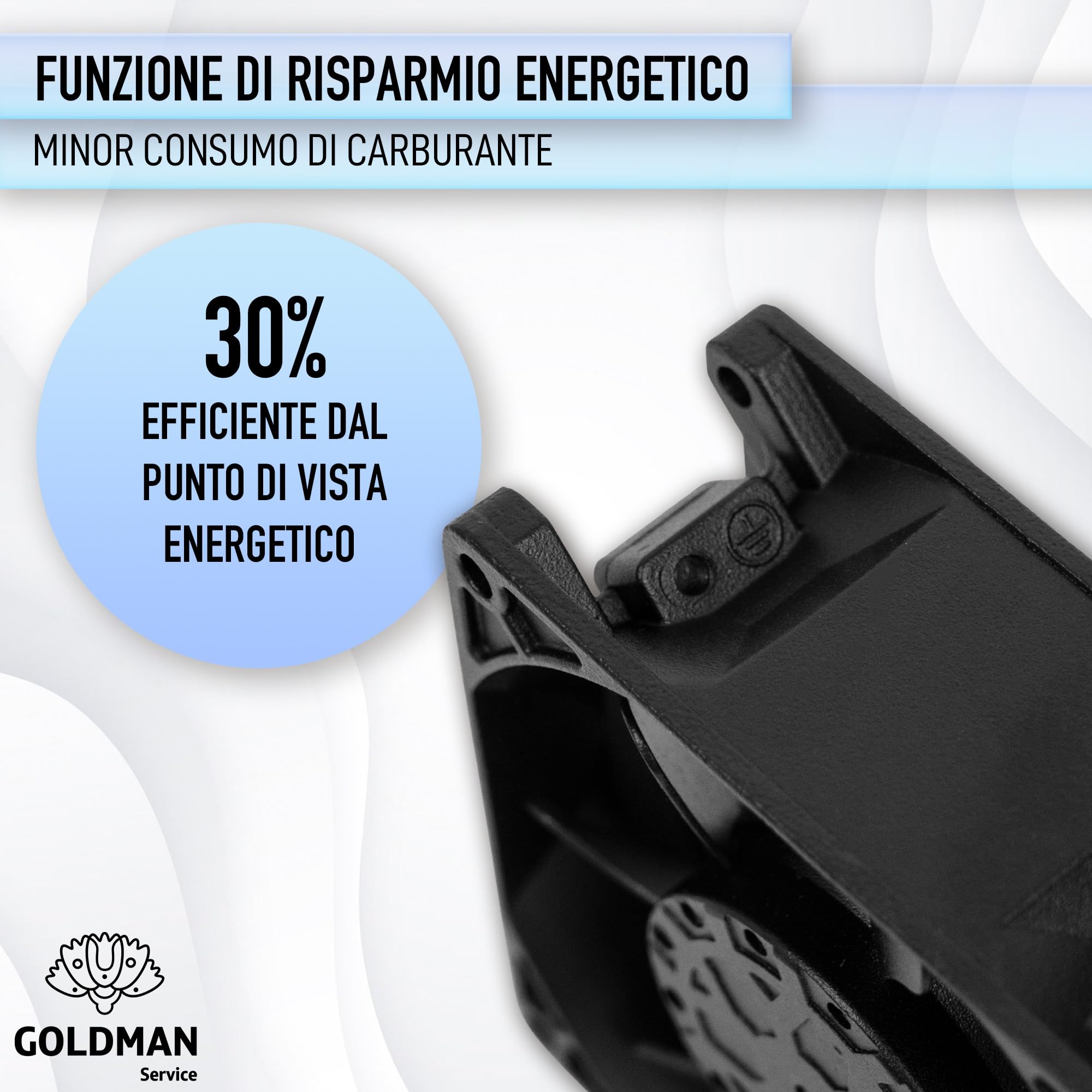 GOLDMAN SERVICE | Ventola ventilatore Axial per cassette camino inseribile alta temperatura di pale metalliche universale. (92x92x38mm)