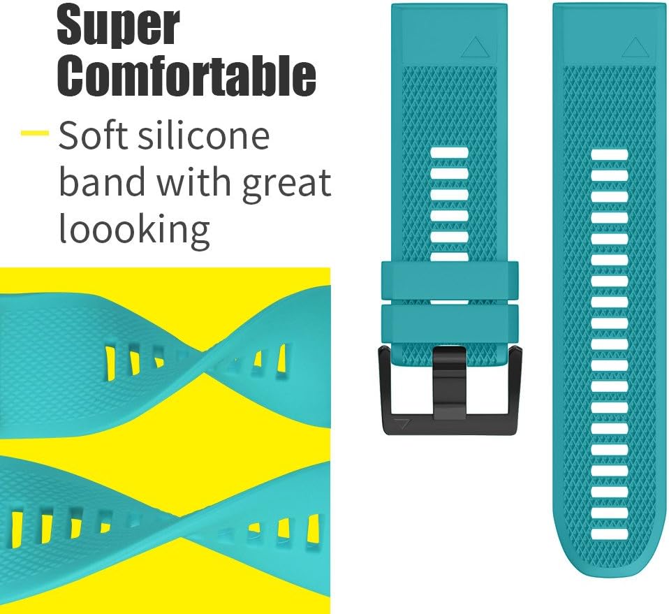 20 22 26MM Silicone Smart Watch Band for 7X 6 6X 6S Pro 5X 5 5S 3HR 935 945 20mm Sports Easy fit Wrist Strap