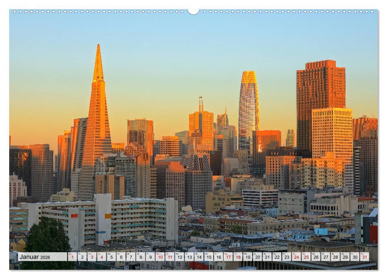 San Francisco - City on the Bay (Wandkalender 2026 DIN A2 quer), CALVENDO Monatskalender: Faszinierende Bilder der Traumstadt San Francisco an der Pazifikküste in Kalifornien (CALVENDO Orte)