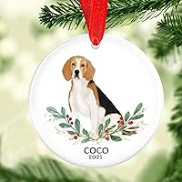 Vista 6 de Adorno de Navidad para mascotas, adorno de Collie barbudo, regalos para amantes de mascotas, regalo conmemorativo para mascotas, recuerdo de Collie
