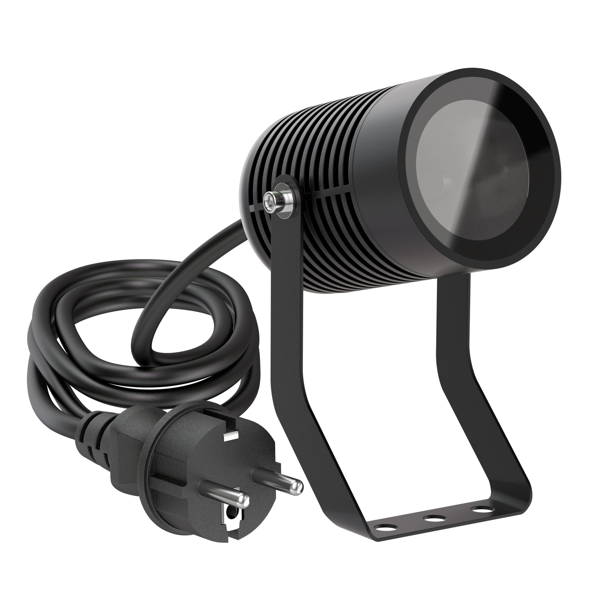 ledscom.de 4x Gartenstrahler SHINGA für außen, IP65, Stecker, schwarz, 1x GU10 max. 15W