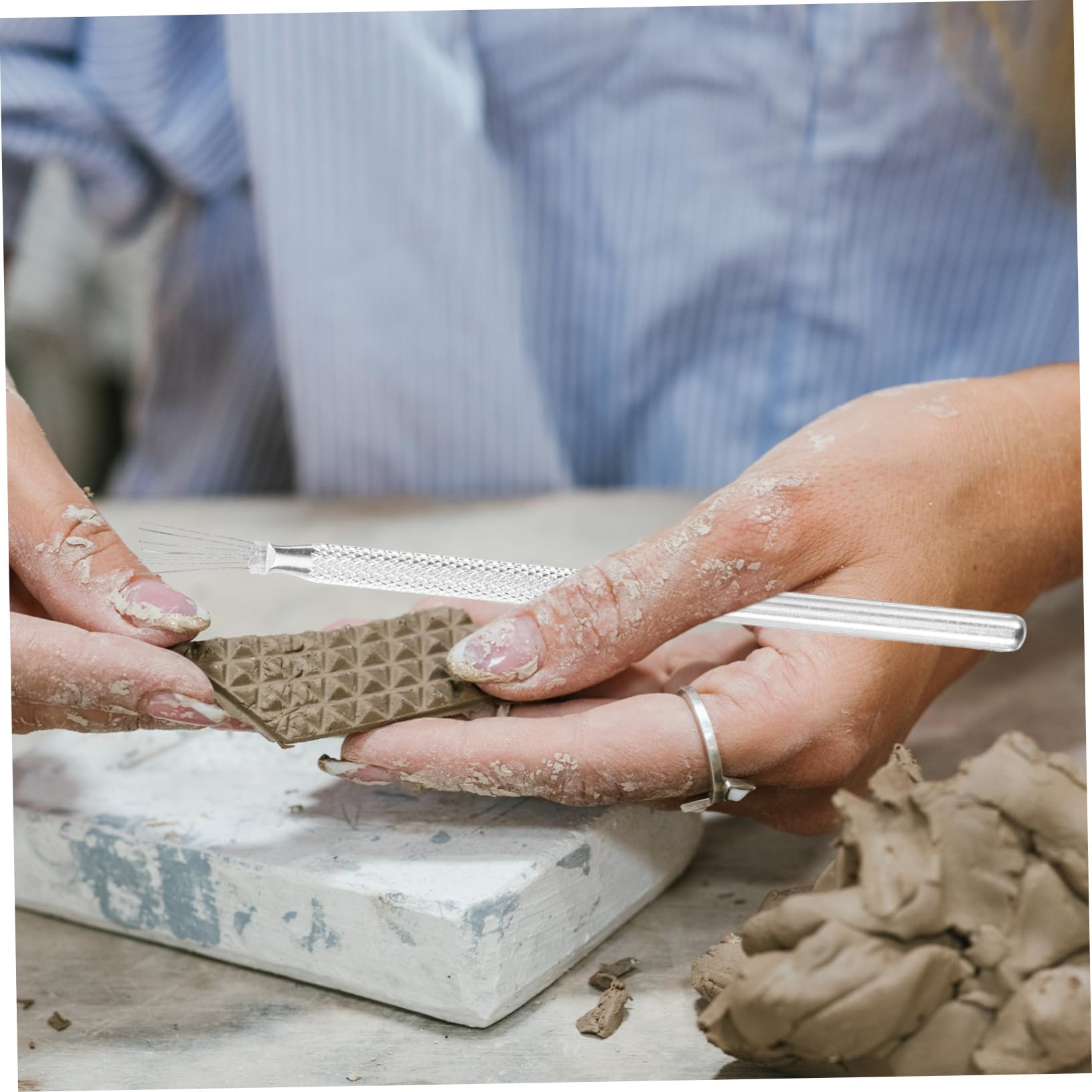 jojofuny 5 Set Strumenti per Intagliare Argilla Aghi per Scultura Dettagli Precisi per Creazioni Ceramica E Fai da Te 8 Pezzi*5