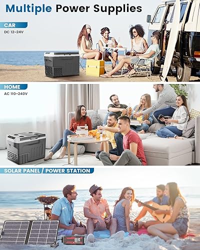 Miniatura 6 de Refrigerador de 12 V  32 cuartos (30 L) enfriador eléctrico 1224 V CC y 110-240 V CA, congelador portátil de enfriamiento rápido para camping,