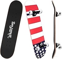 Vista 16 de WhiteFang Patinetas para principiantes, patineta completa de 31 x 7.88 pulgadas, 7 capas de arce canadiense con doble kick cóncavo estándar