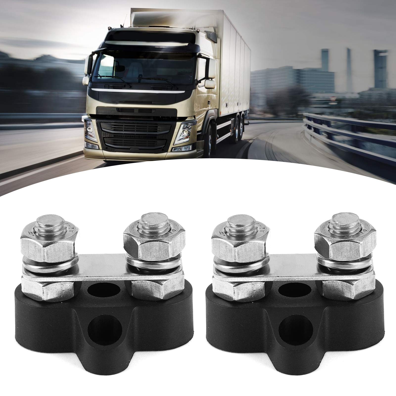 EMagTech Sammelschienen Set - 2 Stück M8 Dual Power Für Auto & Boot