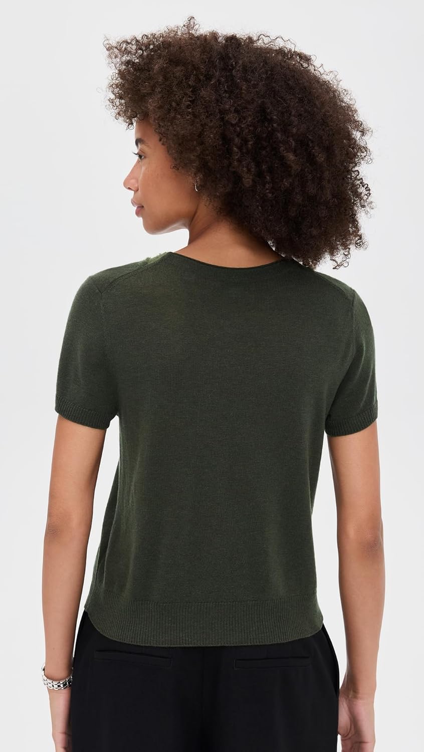 Vince Women's Hand Cut Argyle Short Sleeve - Image 3