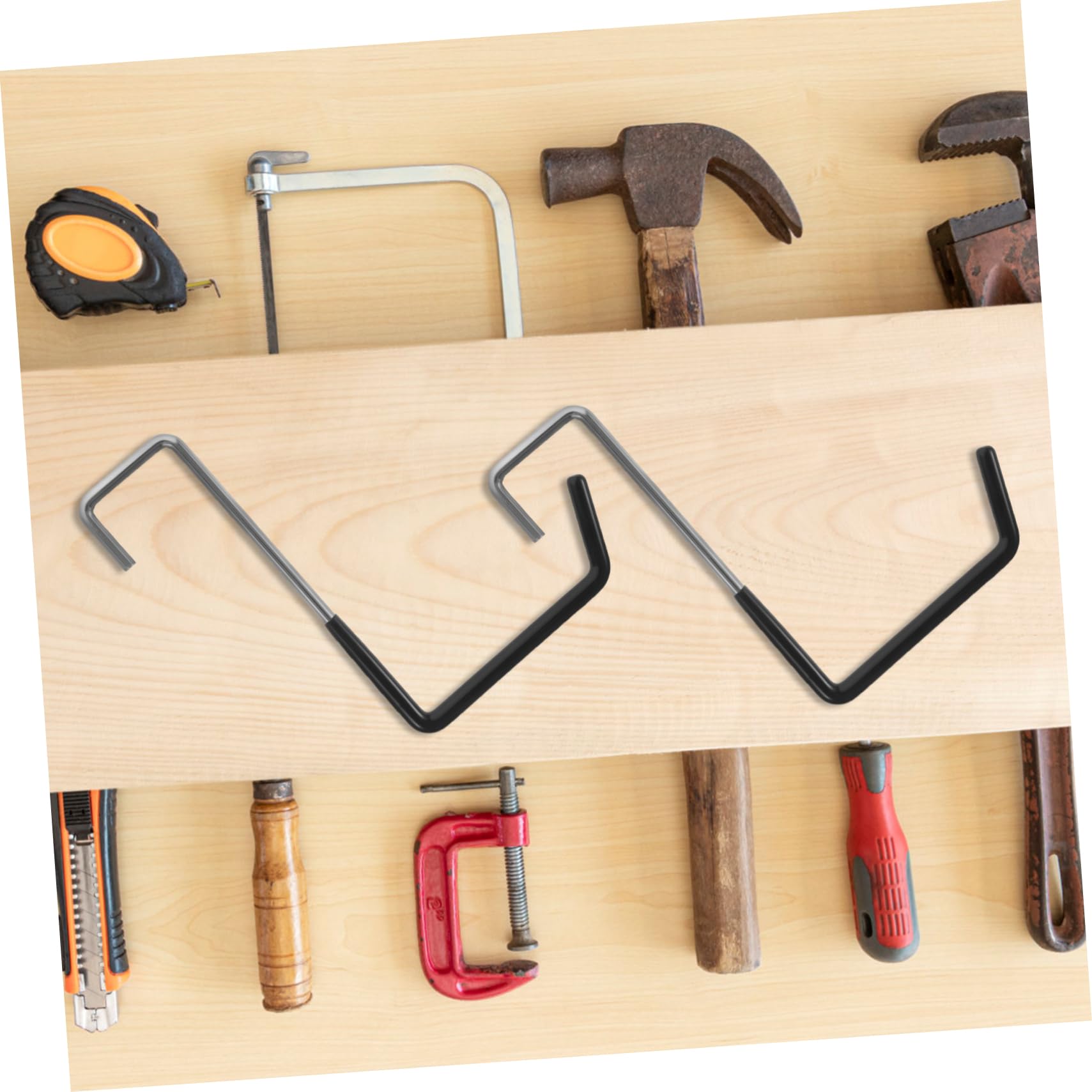 TOYANDONA 6 Stück Teiliges Garage Haken für Fahrräder Leitern und Gartenwerkzeuge Wandmontierte Aufhängung mit Hoher Tragkraft Installieren