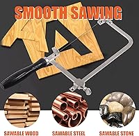 Vista 5 de Tanstic Kit de marco de sierra de joyería de 15 piezas con cuchillas, juego de abrazaderas de pasador de banco, pasador de banco con ranura en V