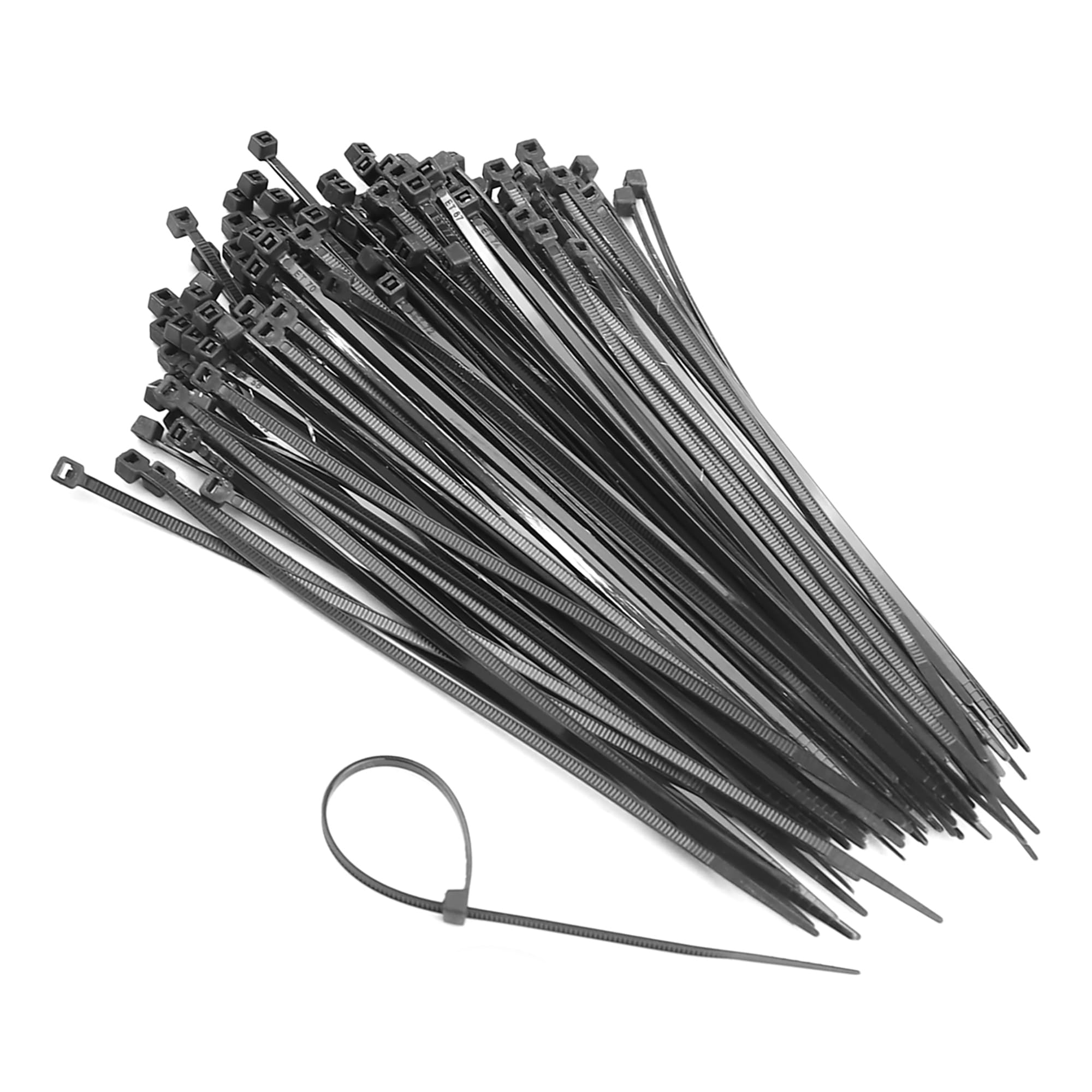 Dekton 150PC Cable Tie Set - 2.5MM X 150MM Black | Heavy Duty Industrial Strength | High Temperature Resistant | Self-Locking Teeth | Ideal for Cables, Piping, Gardening & Wires | Indoor & Outdoor Use