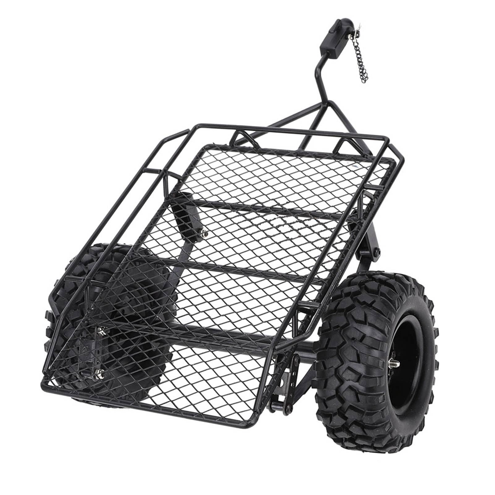 Focket Rimorchio Auto RC, Scala 1:10 Impiegabile Rimorchio in Metallo Alta Simulazione Accessori per Rimorchio Auto Kit Portaerei in Metallo per D90