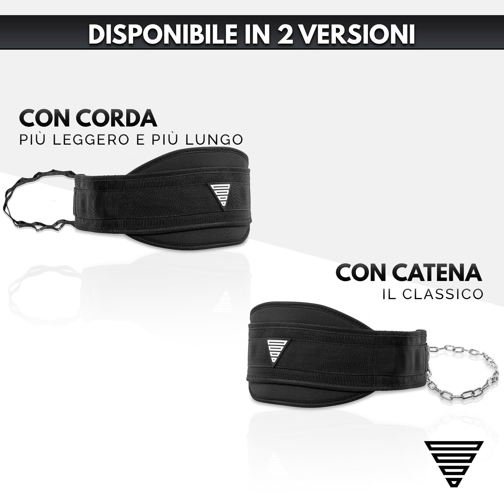 GORNATION Cintura Zavorra per Solevamento di Pesi, Cintura per Palestra, Cintura Bodybuilding capacità di Carico Fino a 1000 kg, Fissaggio con Catena o Corda, per Calisthenics, Fitness e Powerlifting