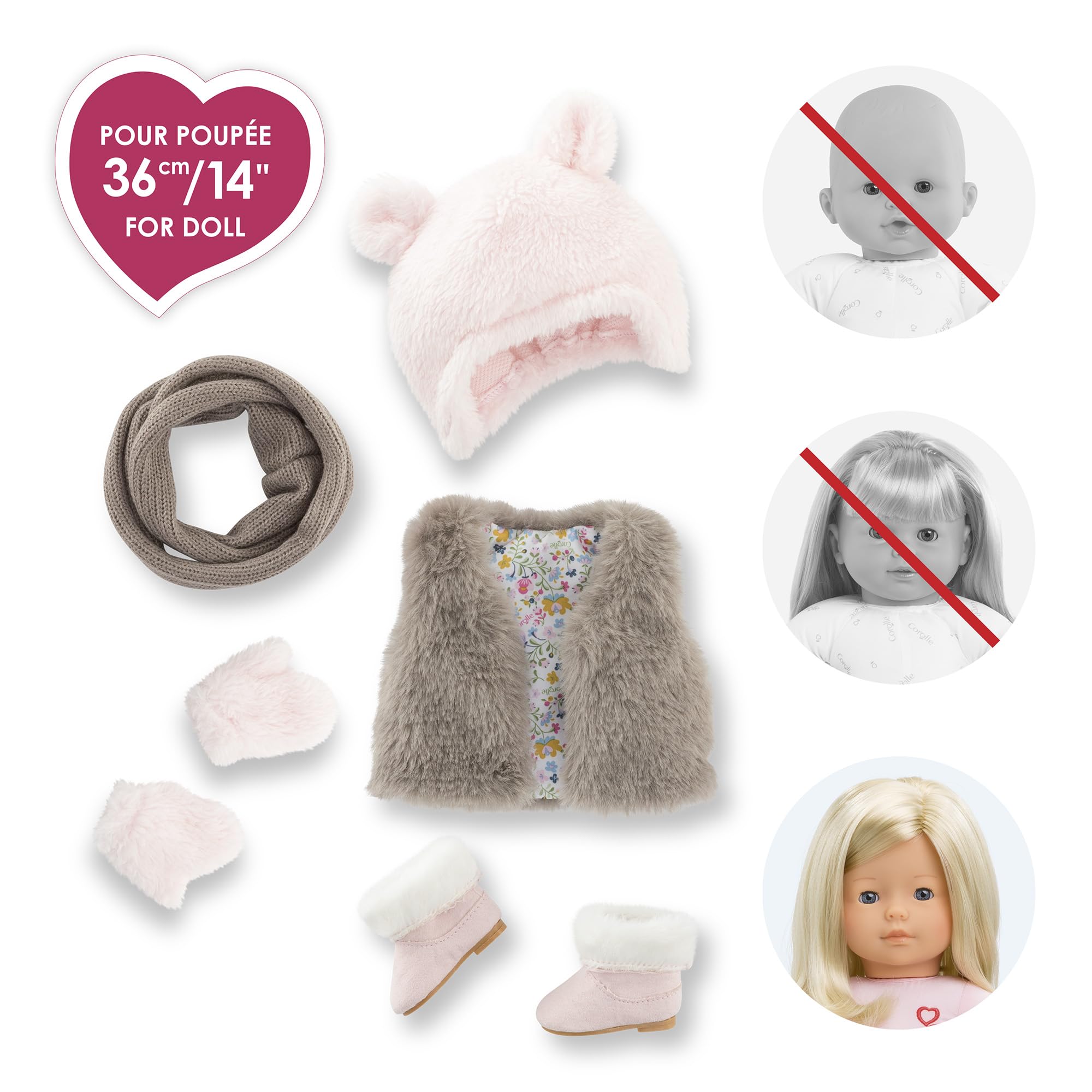 Ma Corolle - Coffret Hiver et Accessoires, vêtements, pour poupée Ma Corolle, 36cm, dès 3 Ans, 9000212840