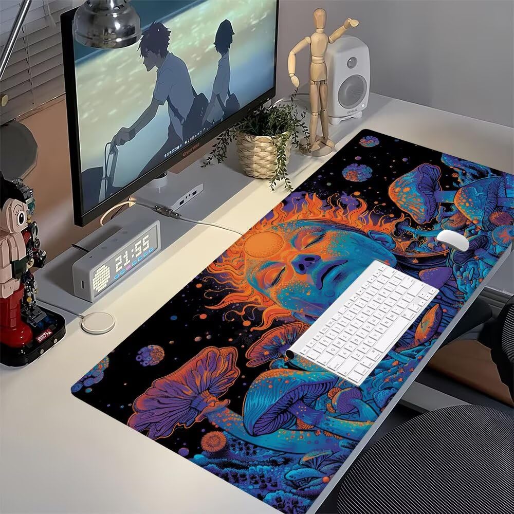 Pianta Tappetino Mouse XXL 1000x500x3mm, Gaming Tappetino Mouse Fiori Mousepad con Base in Impermeabile Gomma Antiscivolo per Tastiera Computer Ufficio Idea Regalo Festa del Papà e Compleanno X-966