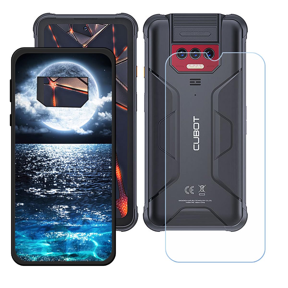 Coque TPU Transparente + 2 Films Verre Trempé Pour Cubot Kingkong 9 - Protection Anti-Choc