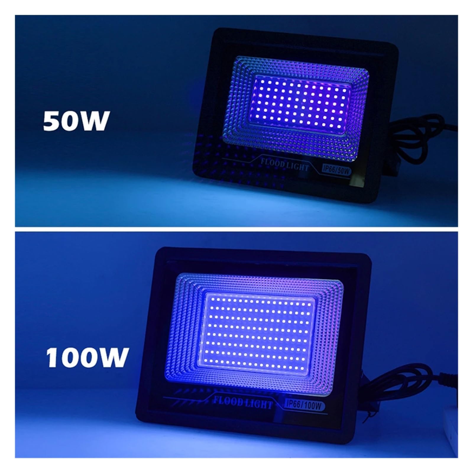 Światło Halonowe UV 50W 100W Utwardzanie Klejem UV Fioletowa Lampa Ultrafioletowa Lampa LED LED Czarne Światła Oprawy Blacklight Świecą W Ciemności(50W - No Plug)