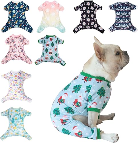 CuteBone - Pijama mameluco de Navidad para perros, linda para vacaciones de invierno, P198L