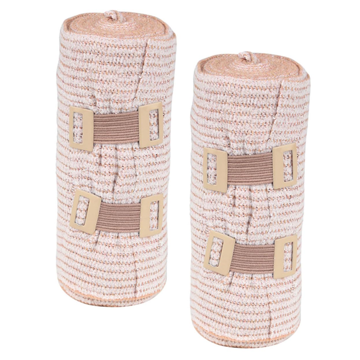 TOVINANNA 2 Rolls Striped Bandage Athletic Pressure Bandage Sports Bandage Tape Compression Wraps for Legs Sensitive Skin Orange Cheer Bow Fibers