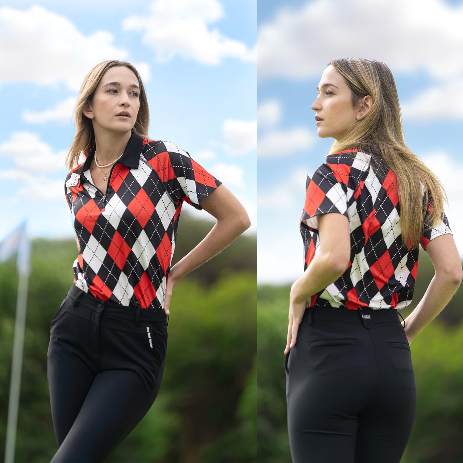 Soneven Women's Short Sleeve Golf Shirt Moisture Wicking Athletic Golf Polo Shirts Tennis Shirts Dry Fit