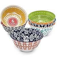 Algopix Similar Product 5 - Annovero Deep Cereal Bowls Set Of 6