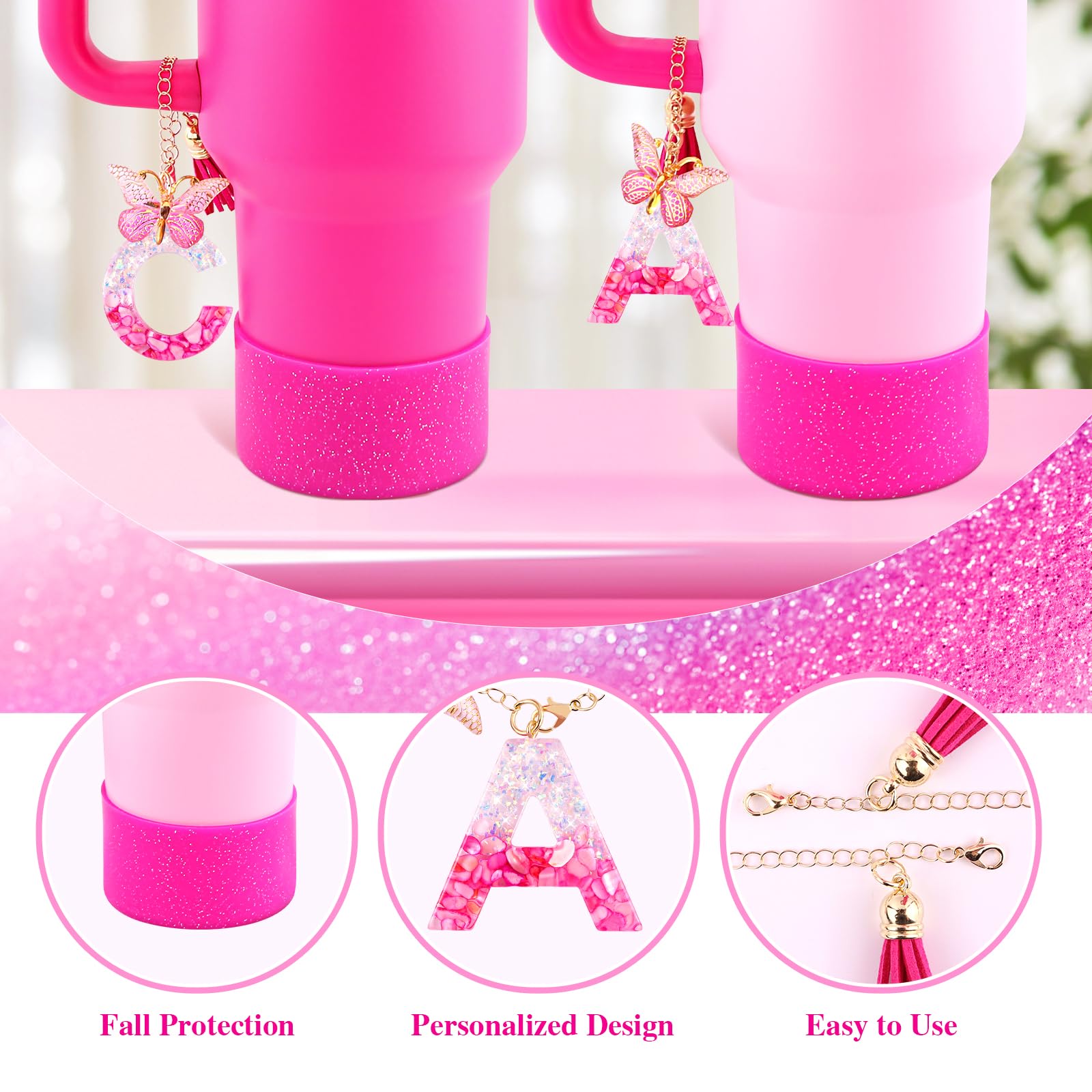 Aazon.co | Pink Cup Accessories Set For Stanley 30OZ & 40OZ Tubler