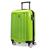 Contour 20-Inch Carry-On Polycarbonate Hardside Expandable Spinner Luggage with TSA Lock - Apple Green