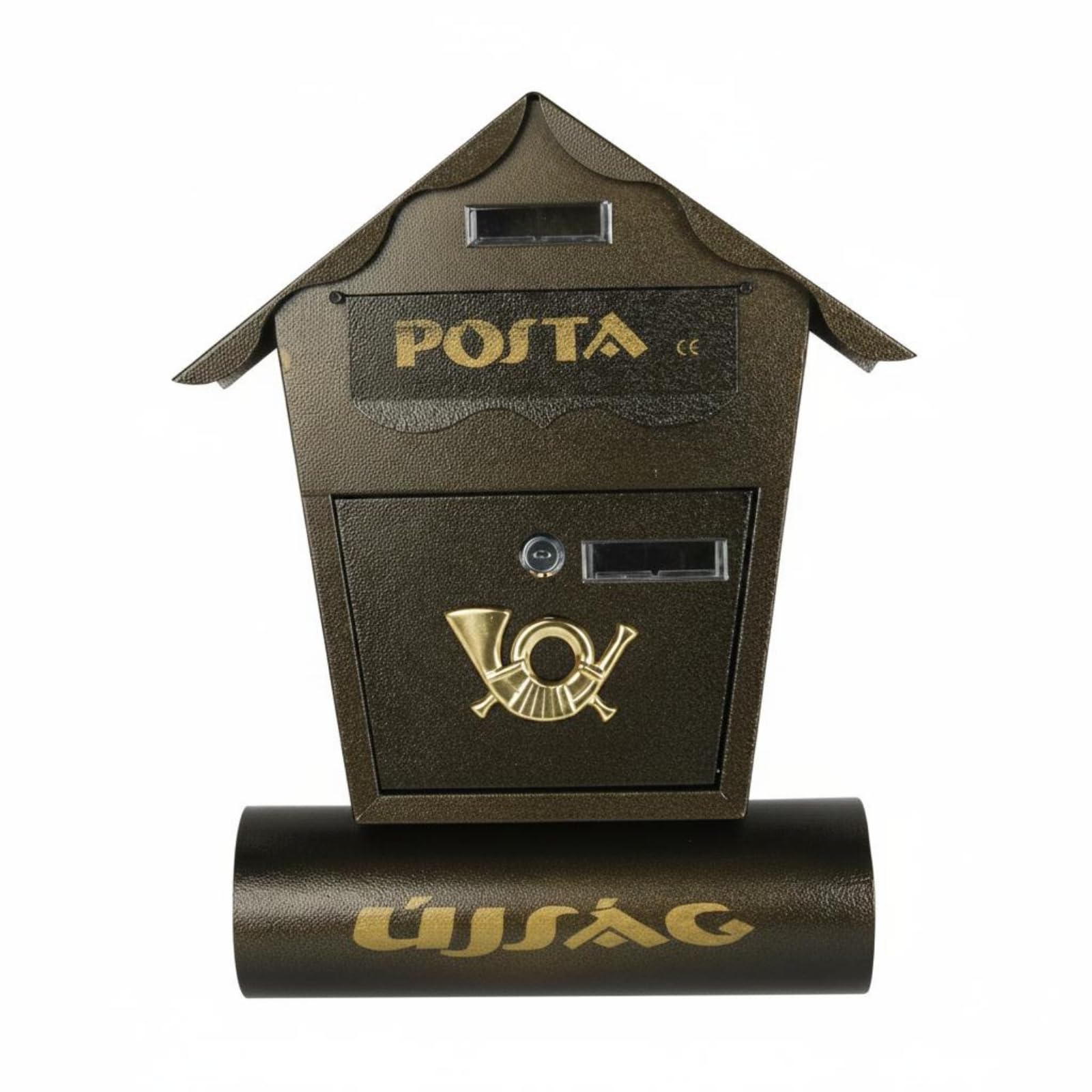 Rainproof Mailbox Long-Lasting Wall-Mounted Mailbox Sturdy Outdoor Letter Box Simple Design for Office, Entrance, Single Mailbox C-image-19