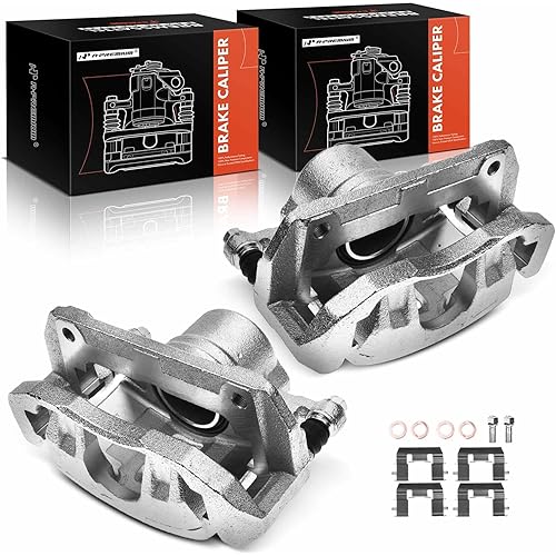 A-Premium Disc Brake Caliper Assembly with Bracket Compatible with Select Acura and Honda Models - CL, TL, TSX, Accord, RL - Front Driver and Passenger Side, 2-PC Set