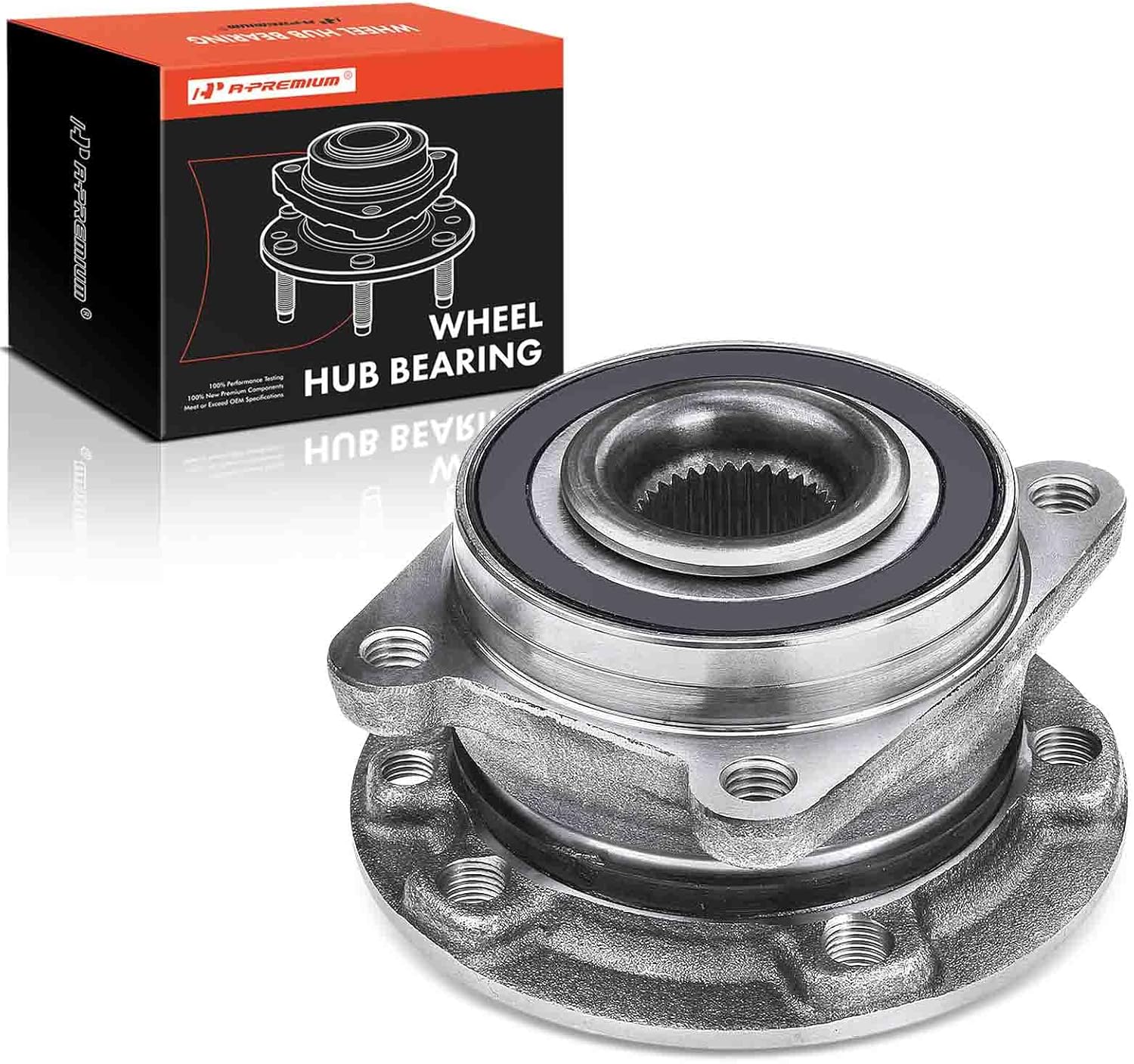 A-Premium Wheel Bearing and Hub Assembly Compatible with Jeep Cherokee 2014-2023 & Chrysler 200 2015-2017, Without ABS