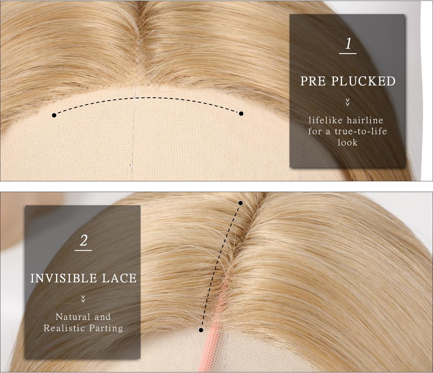 BrittyHair Blonde Wigs for Women 26 Inches Long Straight Layered Wig Middle Part Blonde Layered Wigs Natural Looking Heat Resistant Synthetic Wig for Daily Party Cosplay Use (#Mixed Blonde, 26 Inch)