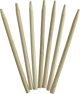 1000 Count | KingSeal Natural Bamboo Wood Candy Apple Skewers, Sticks, 5.5 Inch x 6.5mm diameter, Bulk Pack, Blunt Point for Safety - 1 Box of 1000