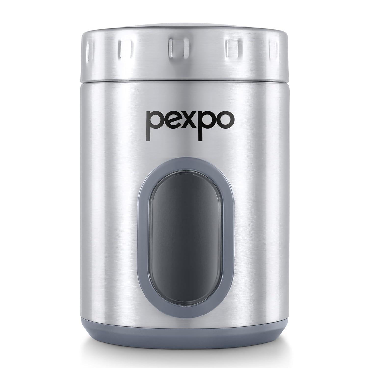 PEXPO Freshmate Stainless Steel Container 1000ml | Transparent Kitchen Storage Container | Airtight | Multipurpose | Jar for Dry Fruits, Dal, Snacks, Cookies, Tea, Coffee, Sugar – Matte Finish