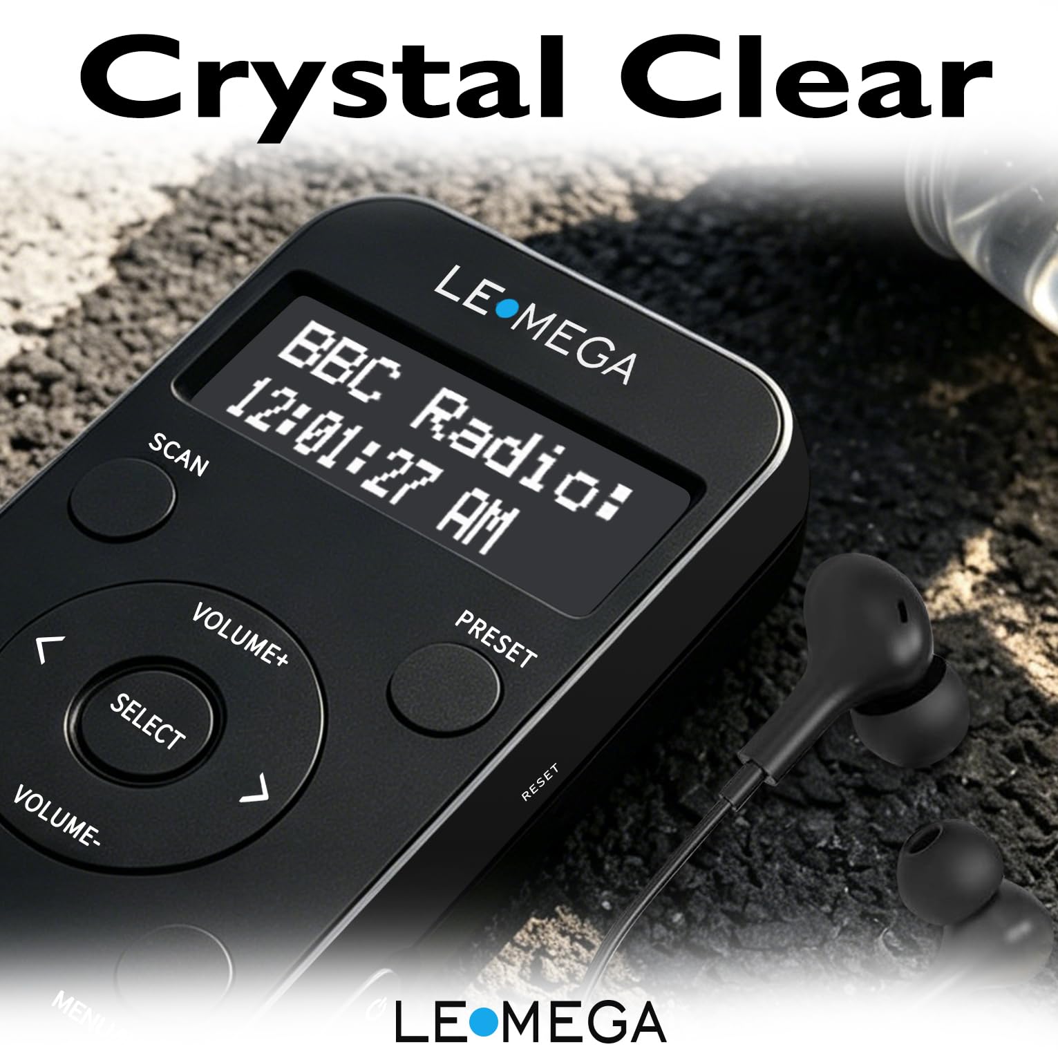 PR1L Radio DAB Tascabile,Radio FM,Radio DAB+ Portatile,Cuffie Incluse,Batteria Ricaricabile,40 Preselezioni, Radio DAB Sportiva con Interruttore Bloccabile.Nero