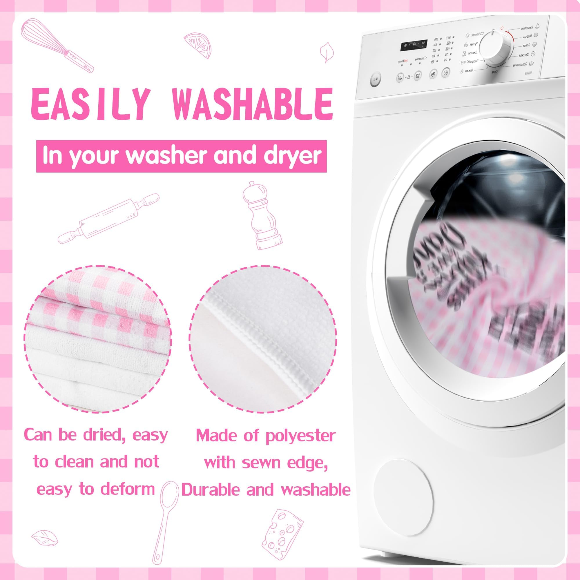 R HORSE Pink Kitchen Towels - Image 3