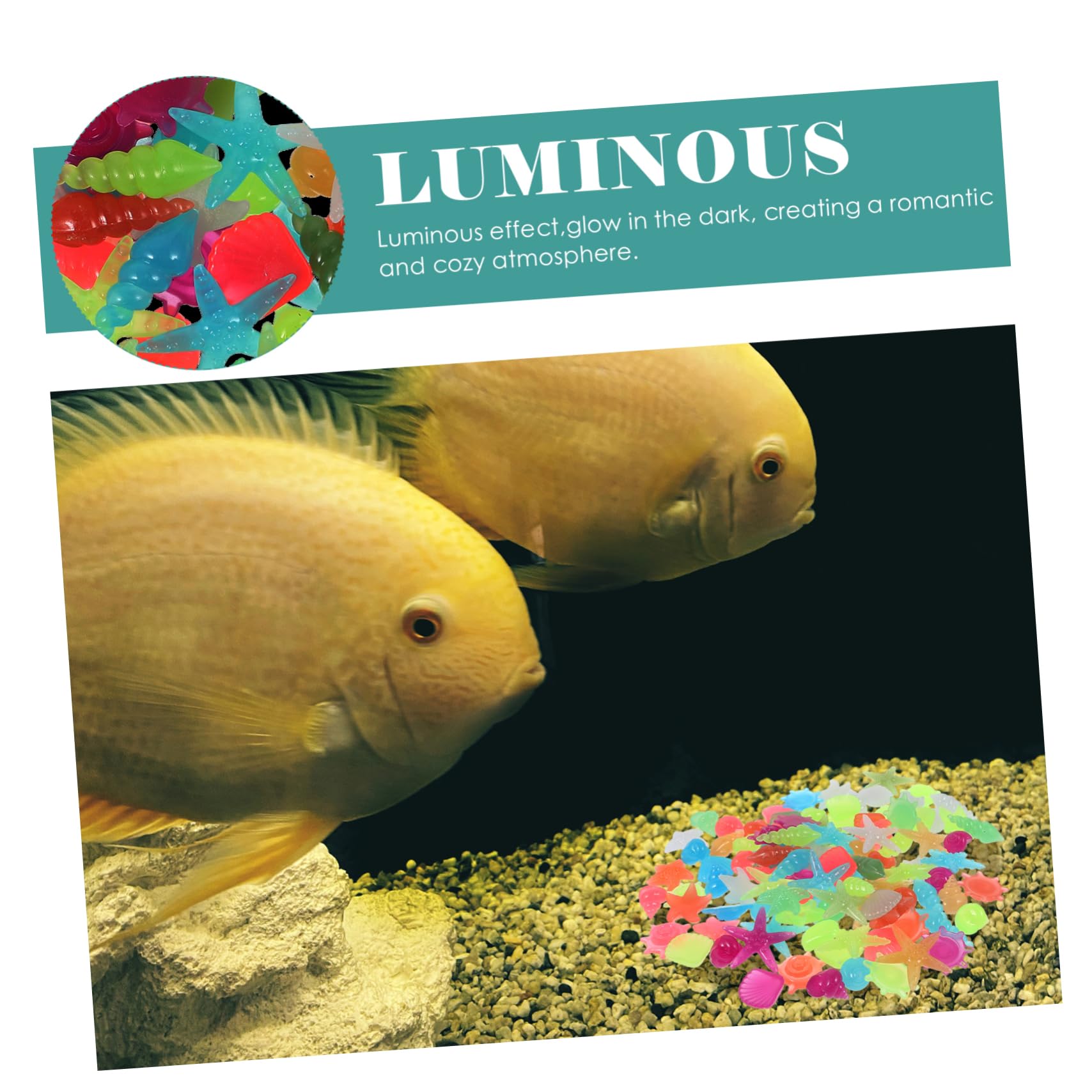 Angoily Glow Pebbles Luminous Landscaping Stone Bulk Fish Gravel for Aquarium Decorative Pebbles for Plants