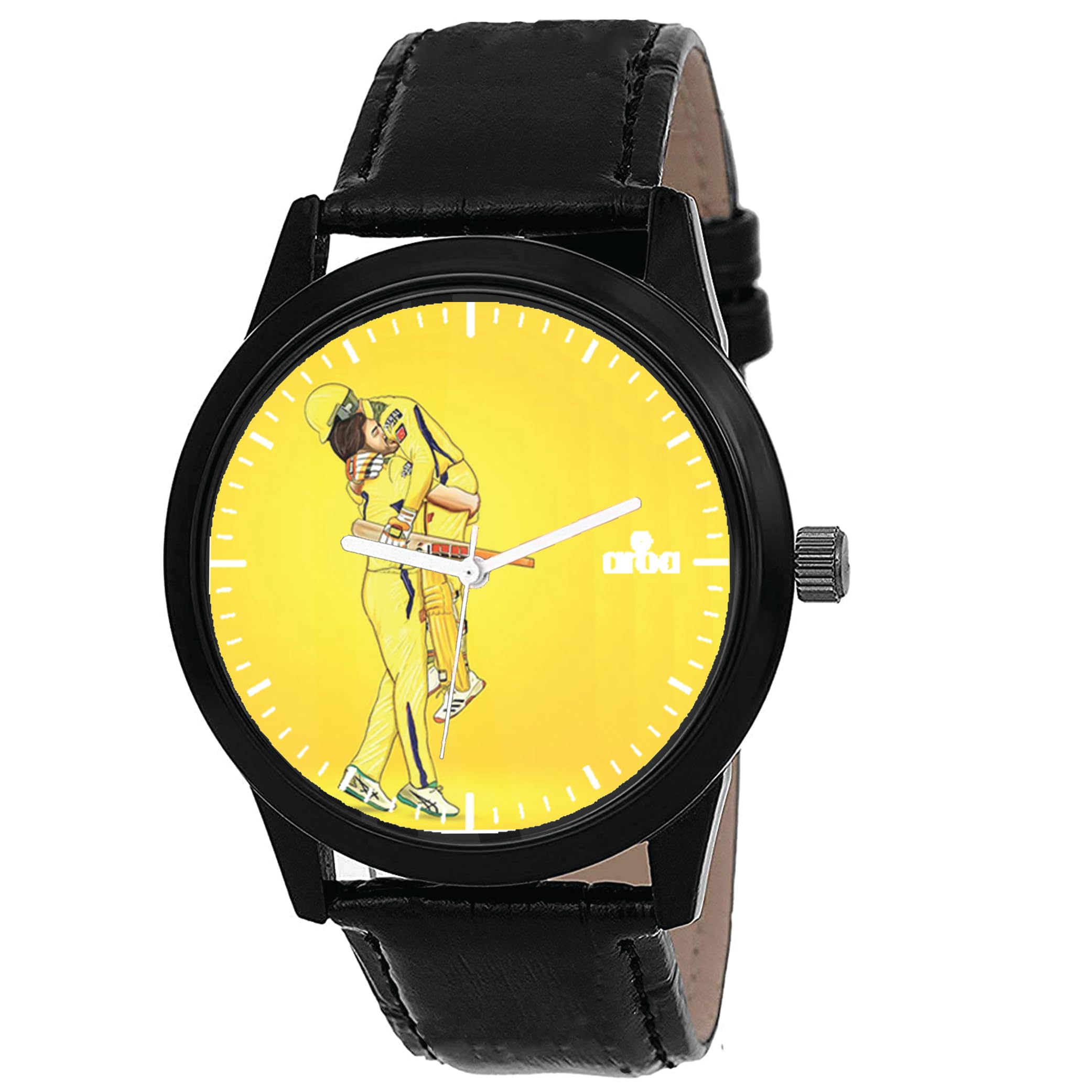 AROA Watch for Dhoni & Jaddu CSK Love Model : 1346 Black Metal Type Analog Black Strap Yellow Dial Watch for Boys- (B0CZ9MHP42) Amazon Price History, Amazon Price Tracker