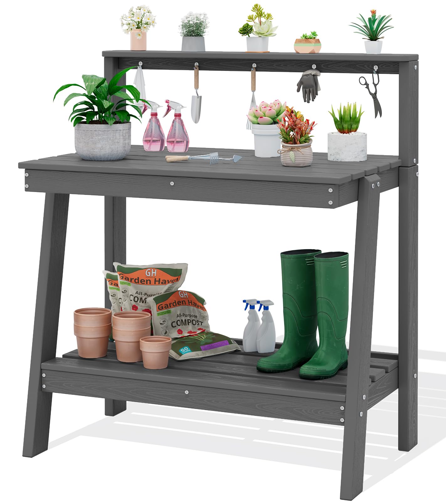 SERWALL 3-Tier HDPE Potting Bench