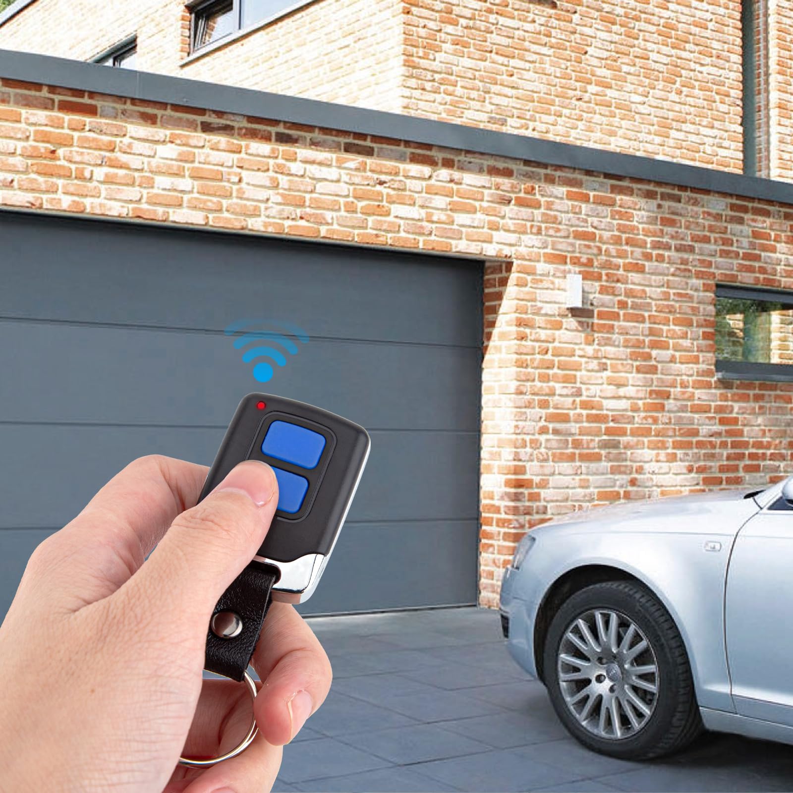 DDcafor Confezione da 2 telecomandi per Hörmann HSE2-868 HSM4-868 HS4-868 HS(M) 2/4, ricambio per Hörmann Blue Button 868,3 MHz telecomando, apriporta garage, mini telecomando portatile