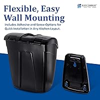 Vista 5 de San Jamar Saf-T-Ice Caddy de Plástico para Cucharones, 86 oz, Negro