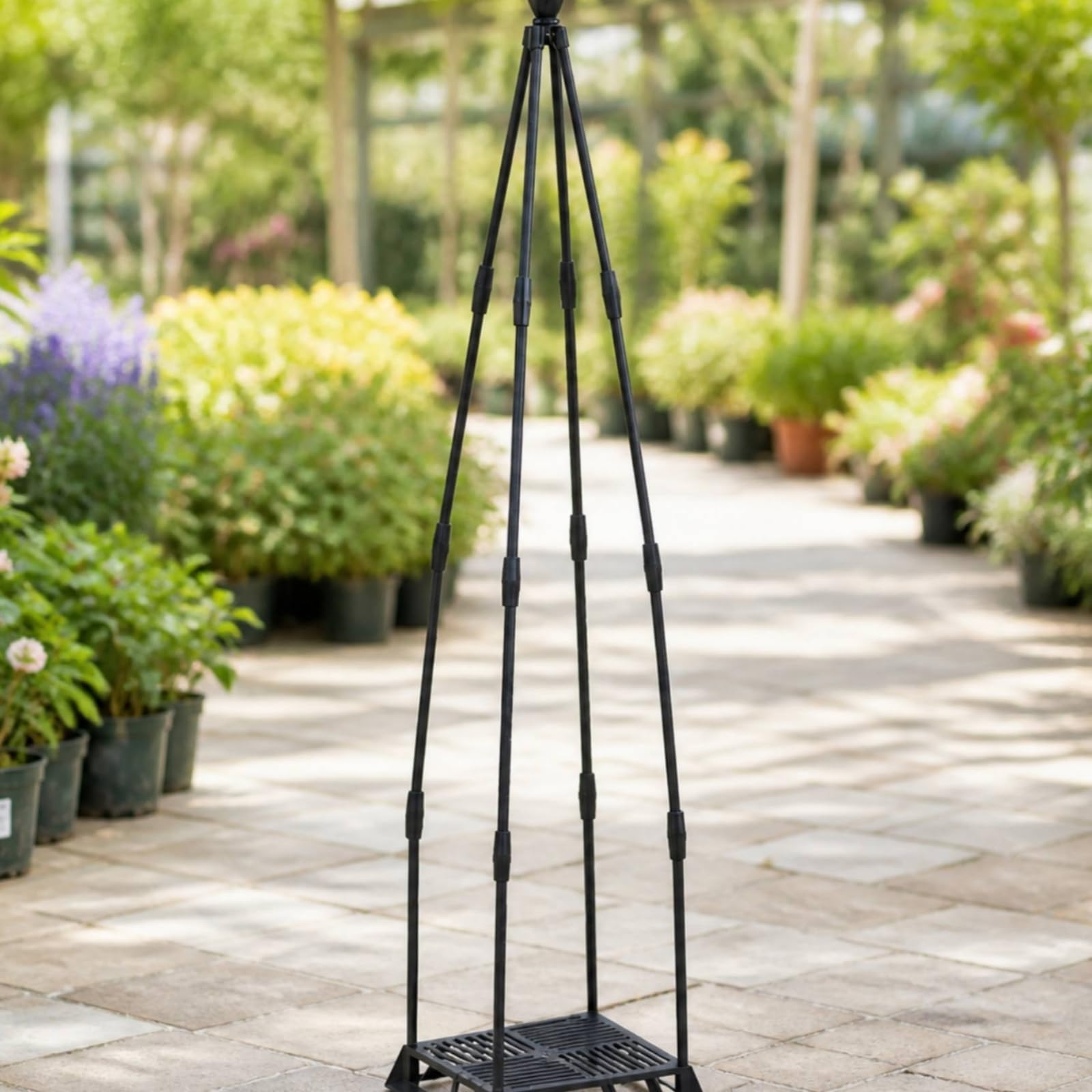 Support pour Fleurs Facile à Installer, Diamètre 27,5 Cm × Hauteur 129 Cm