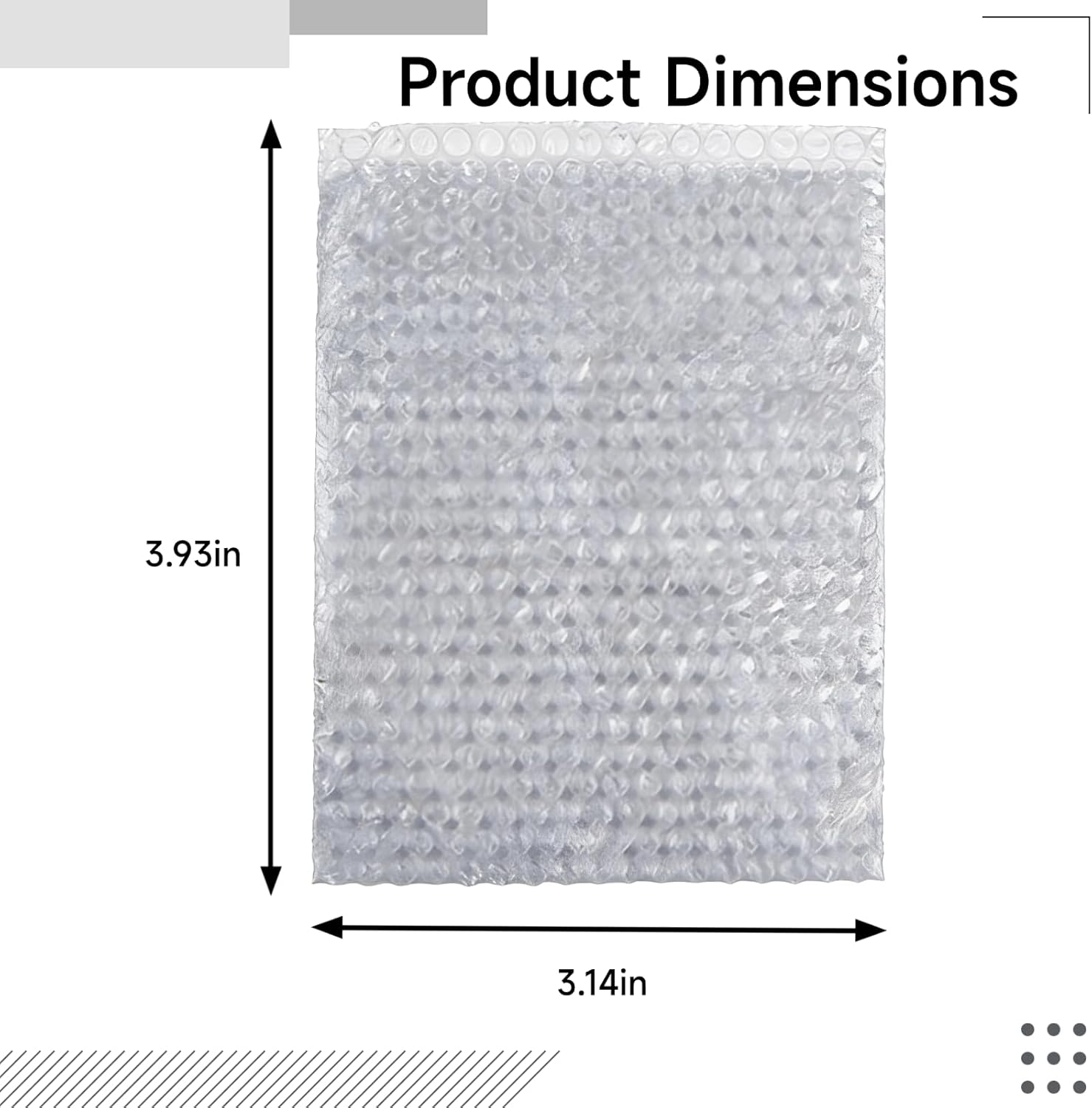 500 Pcs Bubble Wrap Bags 3.1 X 3.9 In, Clear Shockproof Protective Bags, Waterproof Packaging, Single Layer, Double Edge Banding