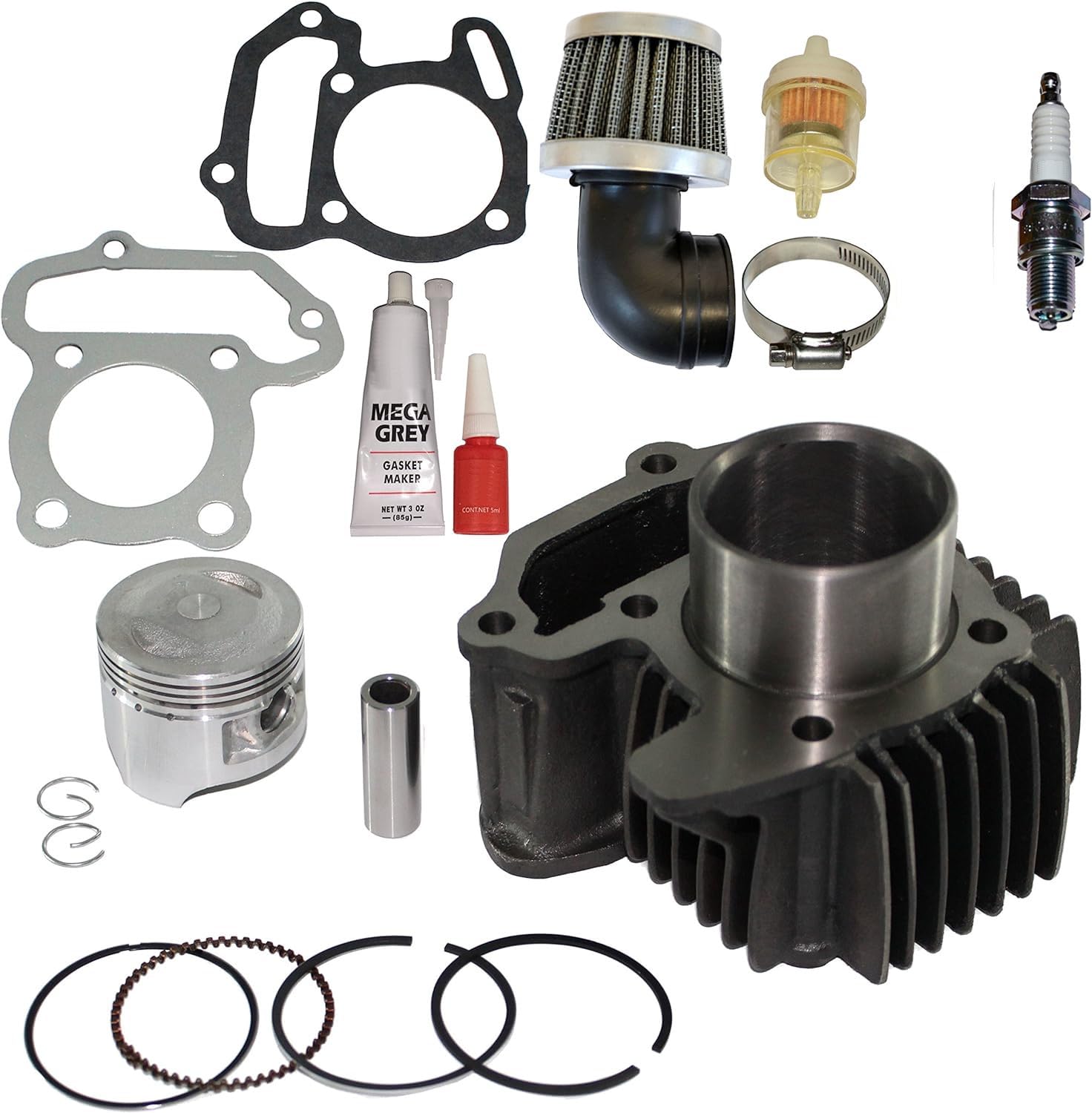 TOP NOTCH PARTS Cylinder Piston KIT Set Rings GASKETS PIN FITS Yamaha Moto 4 80 YFM 80 1986 1987