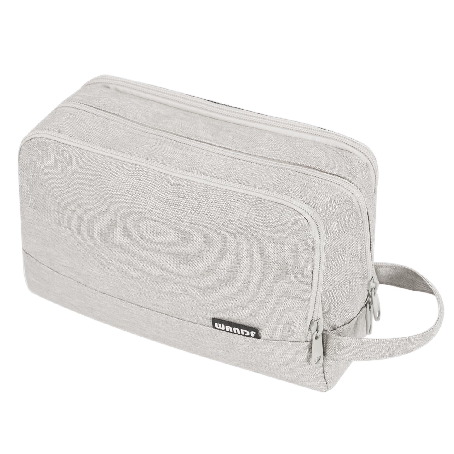 WANDF Toiletry Bag Water-Resistant Nylon Travel Wash Bag Lightweight Dopp Kit for Men and Women (A-Denim Grey) — view 27
