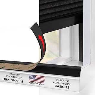 Window Light Blocker - White 60" Set of 2 (Removable) - Blackout Side Tracks for Window Cellular & Roller Shades - Light Blocking Strips for Bedrooms, Nurseries and Media Rooms