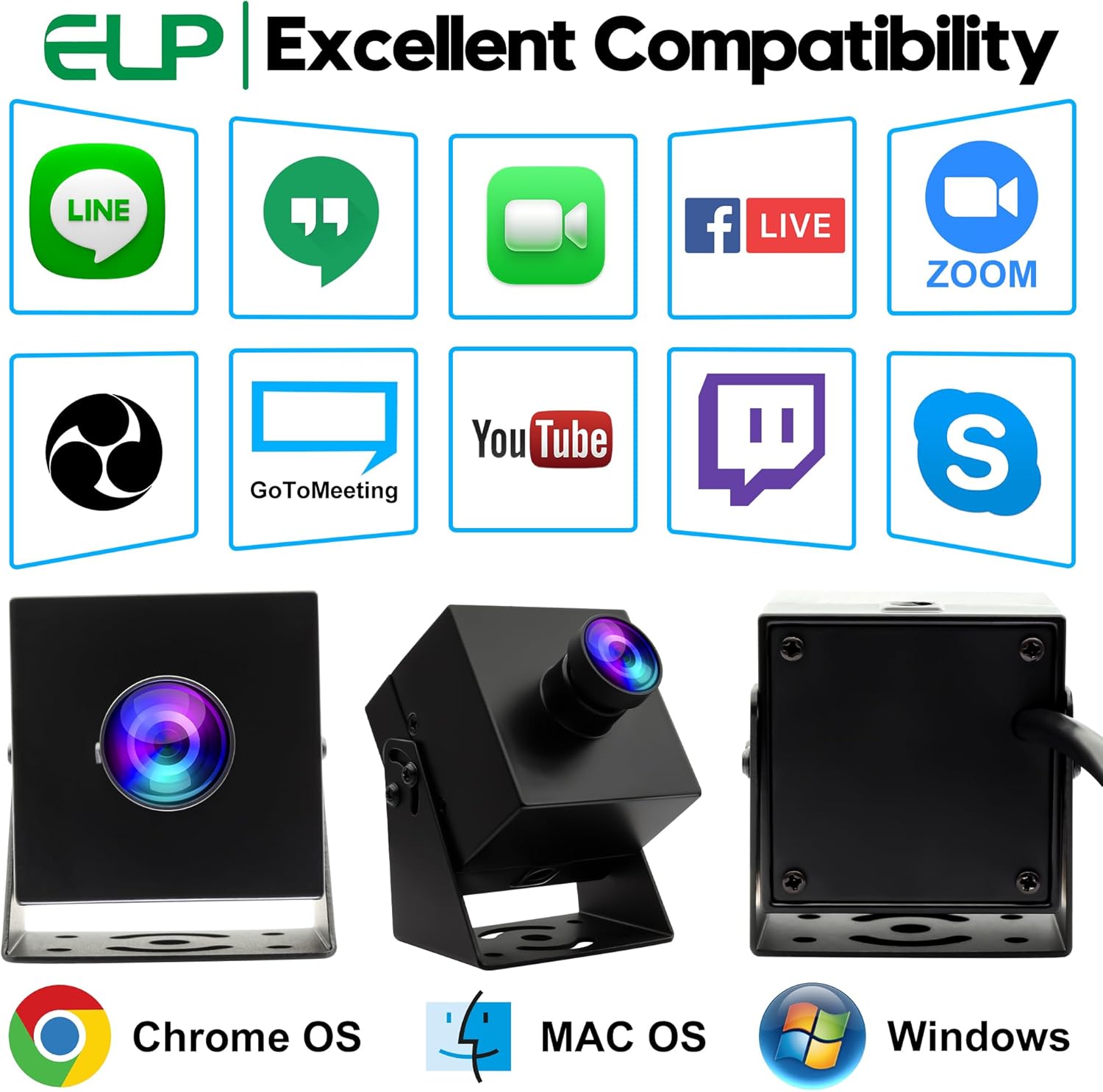 ELP 1080P 120fps USB Camera For Computer - 12MP Wide | Ubuy - View #2