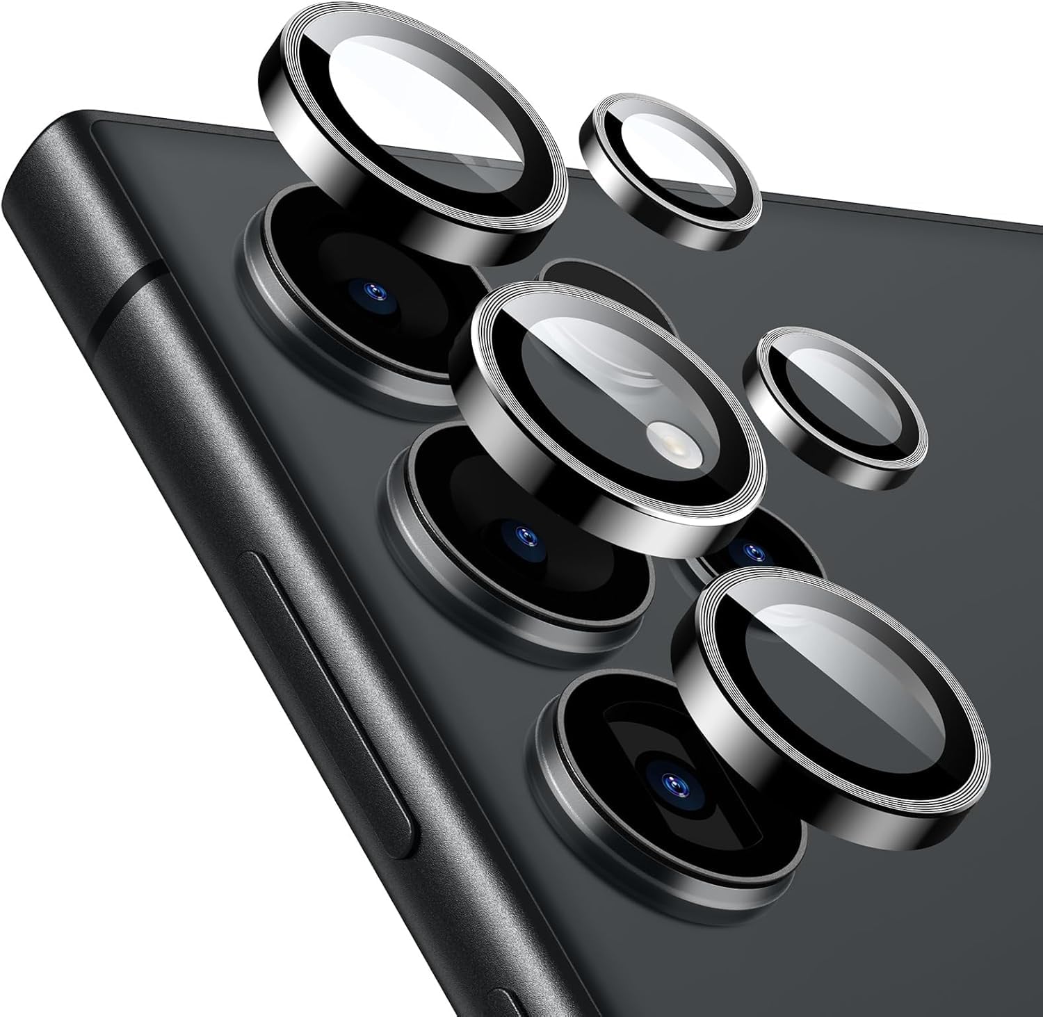 Premium Camera Lens Protector Compatible For Samsung Galaxy S24 Ultra 5G (Black) Camera Lens Protector – 9H Tempered Glass, Military-Grade Anti-Scratch, Case-Friendly, Easy Install Frame-image-33