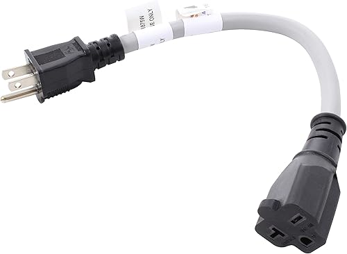 AC WORKS EV515620-012 Adaptador de carga EV de actualización de 1 pie 123 EVSE 15A enchufe doméstico a conector NEMA 6-20R