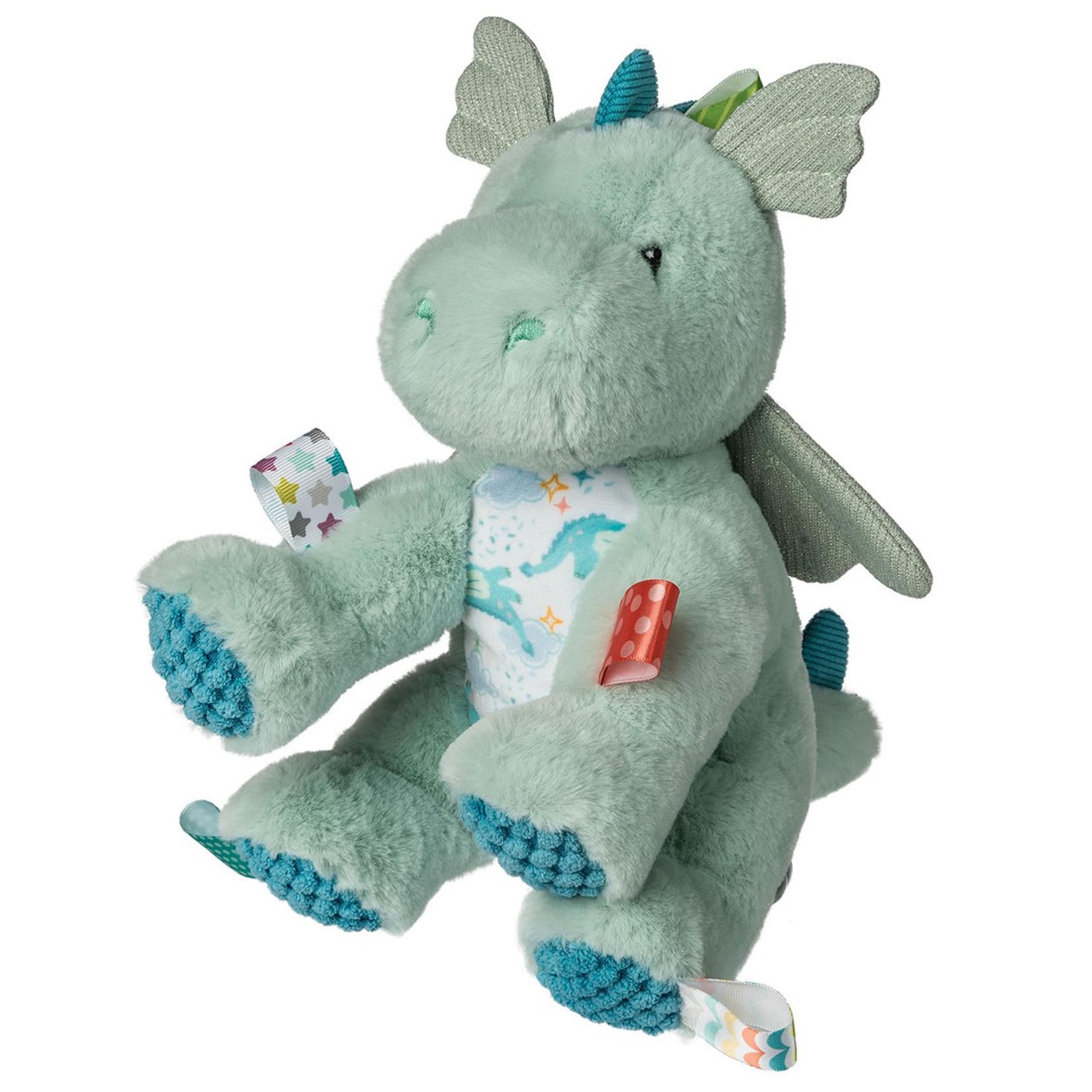 Taggies Mary Meyer,41644M, Plush Stuffed Animal Super Soft Toy with Sensory Tags, 11-Inches, Drax Dragon